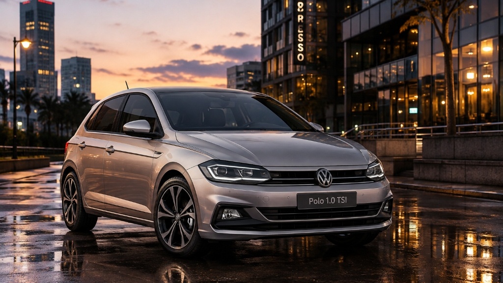 VW Polo 1.0 TSI rear view showing modern exhaust and badge design
